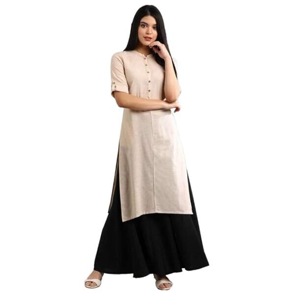 Aurelia Women's Casual Black Solid Regular Fit Palazzo - Image 3