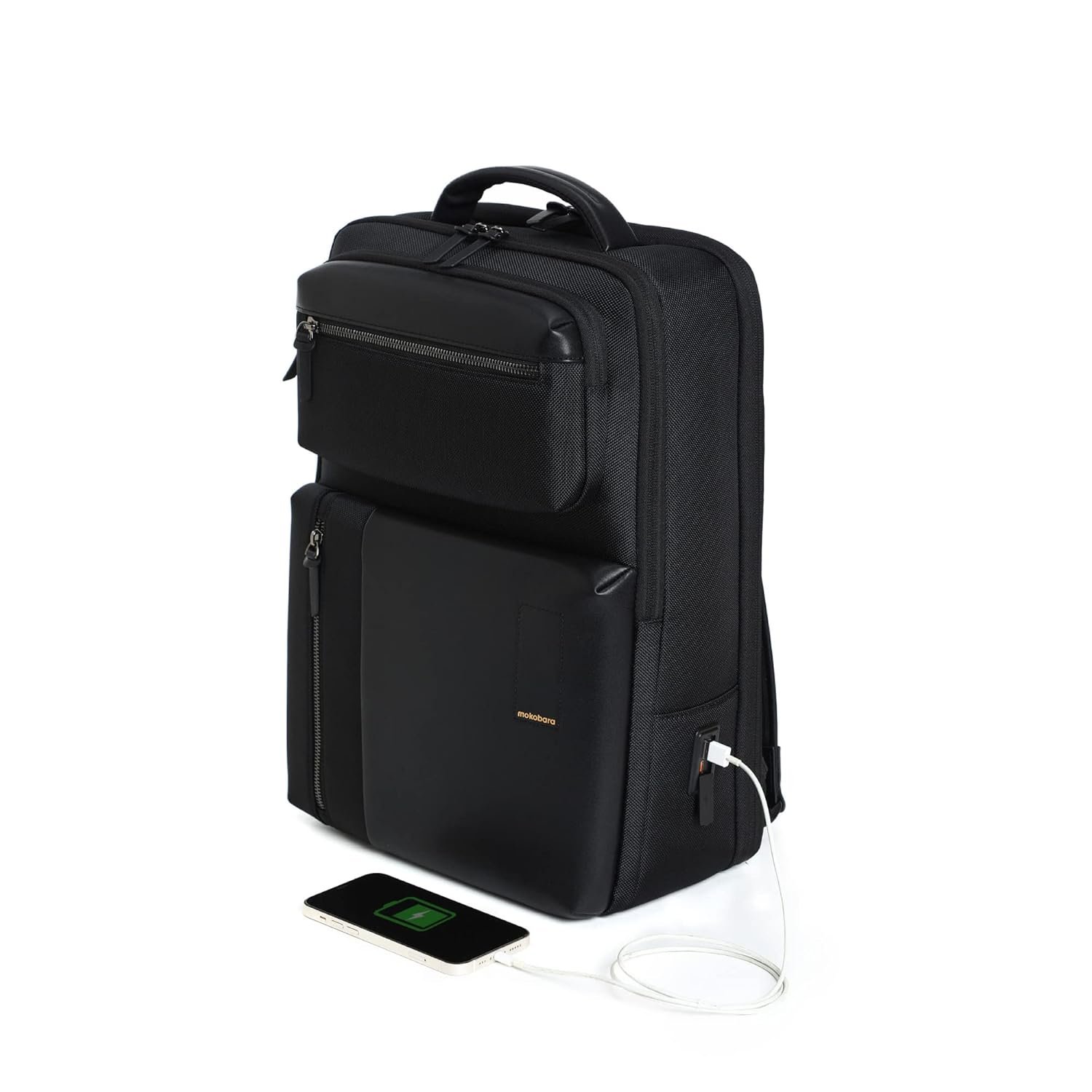 MOKOBARA The Work Backpack Premium Nylon - 19L (Black) Unisex Multipurpose Laptop Backpack with Dedicated Tech Compartment, Fits Upto 15.5" Laptop- Crypto