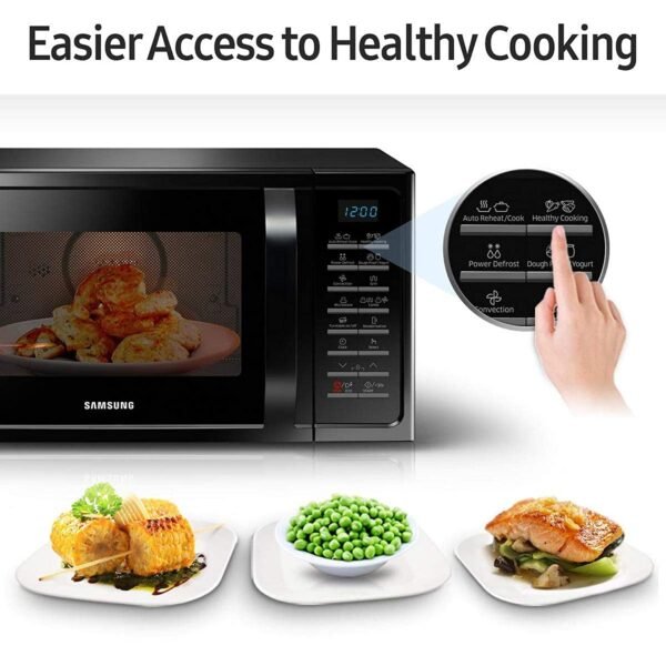 Samsung 28 L Convection Microwave Oven with Curd Making(MC28A5013AK/TL, Black, Pre heat, Eco Mode, Power Defrost, Auto Cook, Wire Rack, 10 Year Warranty on Ceramic Enamel Cavity) - Image 6