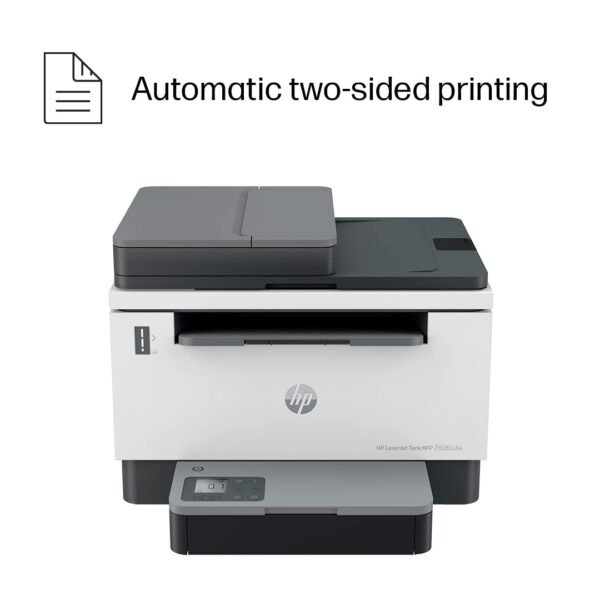 HP Laserjet Tank MFP 2606sdw, Wireless, Print, Copy, Scan, 40-Sheet ADF, Hi-Speed USB 2.0, Ethernet, Bluetooth LE, Up to 22 ppm, 250-sheet Input Tray, 1-Year Warranty, Black and White, 381U2A - Image 3