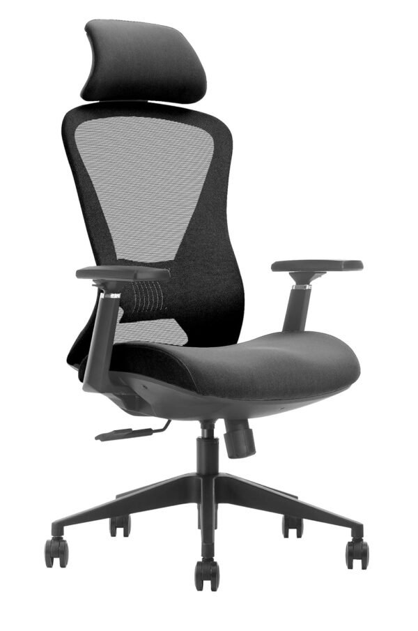 DeckUp Athena High Back Executive Mesh Office Chair (Black, BIFMA Certified,3 Years Warranty) - Image 3