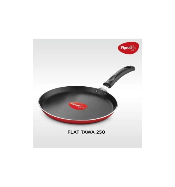 Pigeon by Stoverkraft Non-Stick Cookware Set of 7 Pc w/o Induction Base Includes Nonstick Tawa 23cm, Nonstick Fry Pan 24cm, Nonstick Kadhai with Stainless Steel Lid 24cm, Nonstick Sauce Red, Standard - Image 3