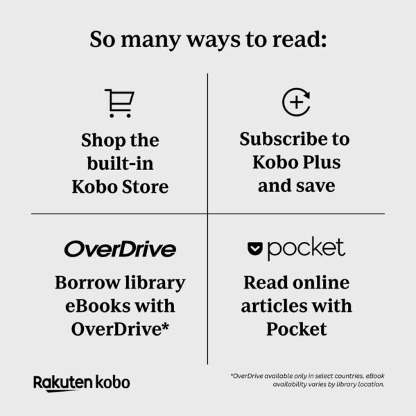 Kobo Clara BW | eReader | 6” Glare-Free Touchscreen with ComfortLight PRO | Dark Mode Option | Audiobooks | Waterproof | 16GB of Storage | Black - Image 2