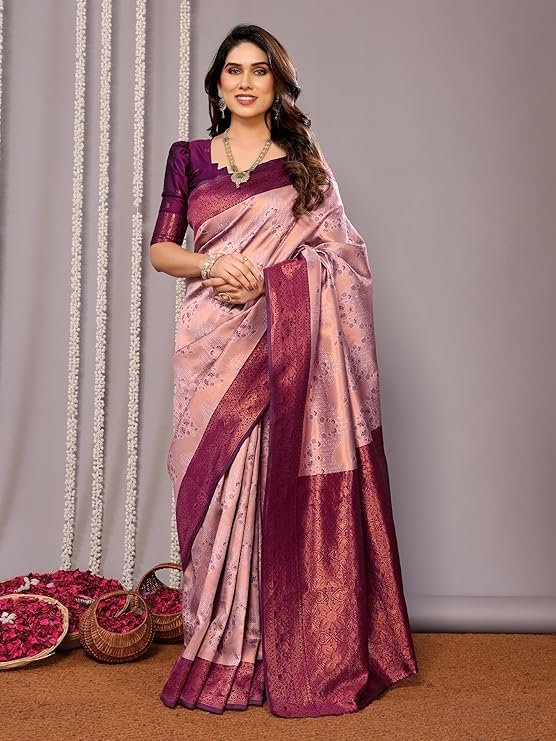 Avantika Fashion Women's Kanjivaram Soft Silk Banarasi Sarees With Blouse Piece - Image 2