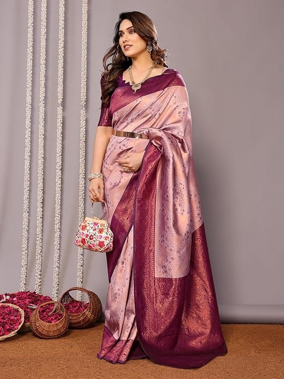 Avantika Fashion Women's Kanjivaram Soft Silk Banarasi Sarees With Blouse Piece - Image 5