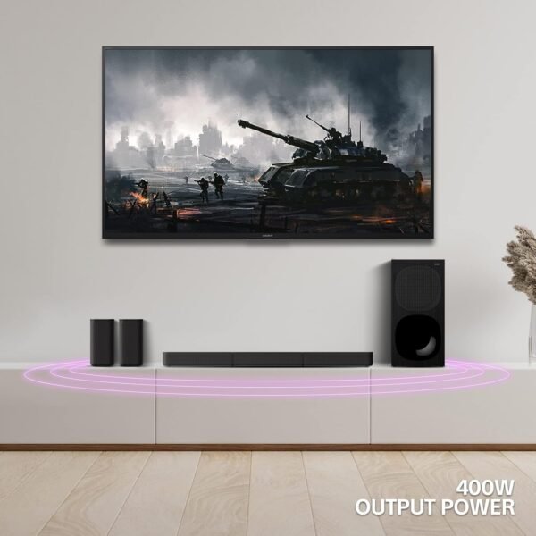 Sony HT-S20R Real 5.1ch Dolby Digital Soundbar for TV with subwoofer and Compact Rear Speakers, 5.1ch Home Theatre System (400W,Bluetooth & USB Connectivity, HDMI & Optical connectivity) - Image 6