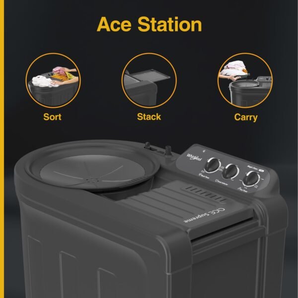 Whirlpool 7.0 Kg 5 Star Ace Supreme Semi-Automatic Top Loading Washing Machine (ACE SUPREME RYL SRS 7.0 GREY DAZZLE (5YR), 4 Year Comprehensive Warranty, 1400 RPM Motor, 5 Year Motor Warranty) - Image 5