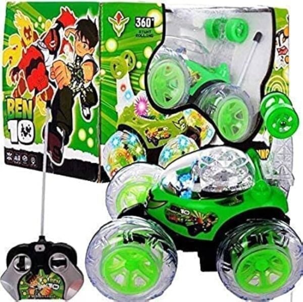 Toy Buy Ben 10 Rechargeable Stunt ;Car Big Size 360 Degree- Rotating- Remote Control_105