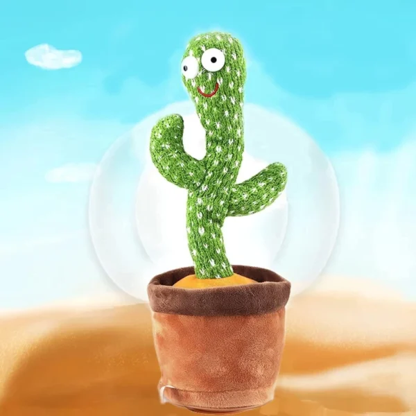Chigy Wooh Cactus Toy Talking Cactus Plant Plush Toy Dancing Cactus Voice Repeat,Dancing,Recording,120 Songs For Babies Sunny Cactus Singing Toy  (Green)
