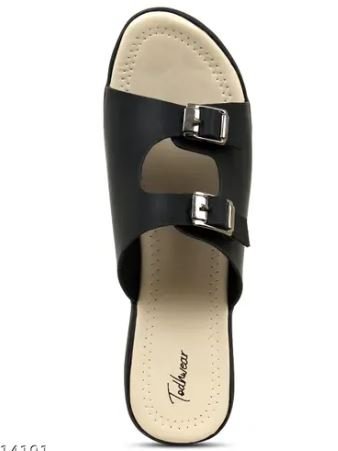Chunky Black Buckle Heels Sandel| Women's Open-Toe High Heel Sandal Buckle Ankle Strap | Black Heel | High Heel Buckle Ballies | Light Weight Buckle Heels for Womans - Image 2