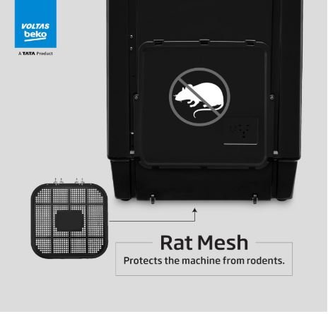 Voltas Beko, Top Load 7 Kg 5 Star Eco Wash/Monsoon Dry Fully-Automatic Washing Machine (WTL70, Water Reuse, Side Waterfall, Mansoon Dry, Dark Grey) - Image 5