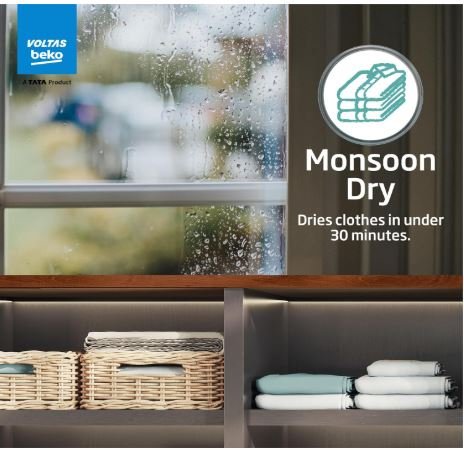 Voltas Beko, Top Load 7 Kg 5 Star Eco Wash/Monsoon Dry Fully-Automatic Washing Machine (WTL70, Water Reuse, Side Waterfall, Mansoon Dry, Dark Grey) - Image 6